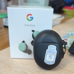 Google Pixel Buds with Black Case